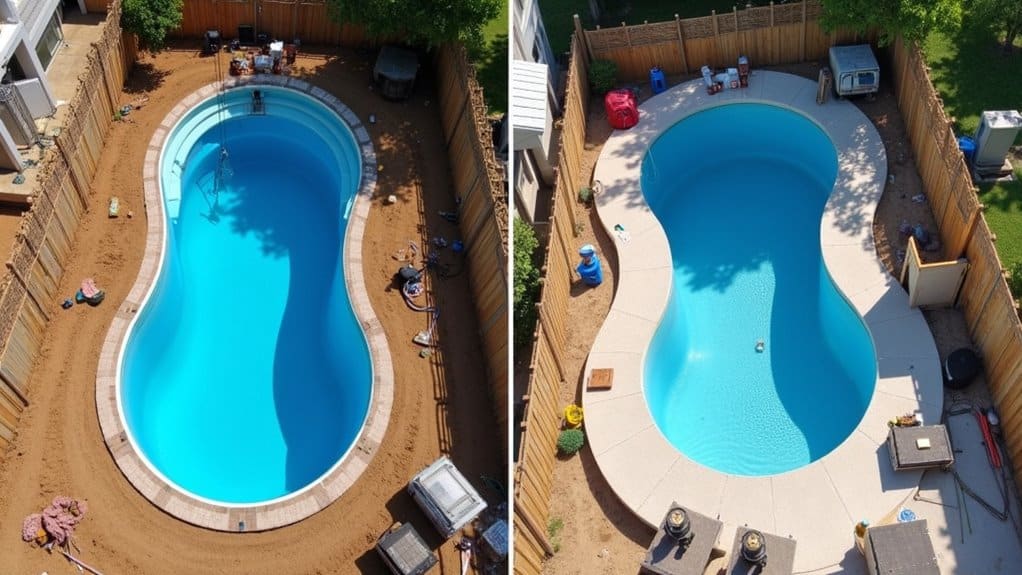 fiberglass pools install faster