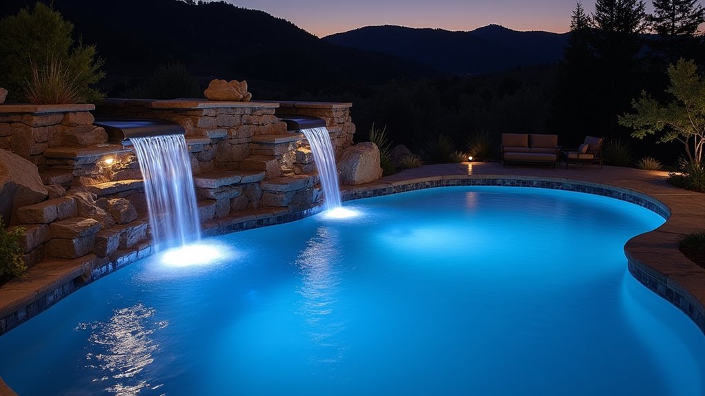 illuminated water features aesthetics