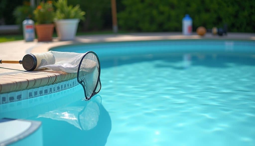 safely clean fiberglass pool