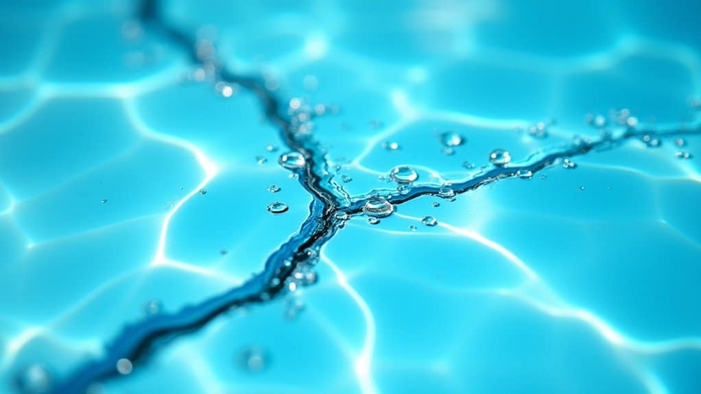 fiberglass pool crack indicators