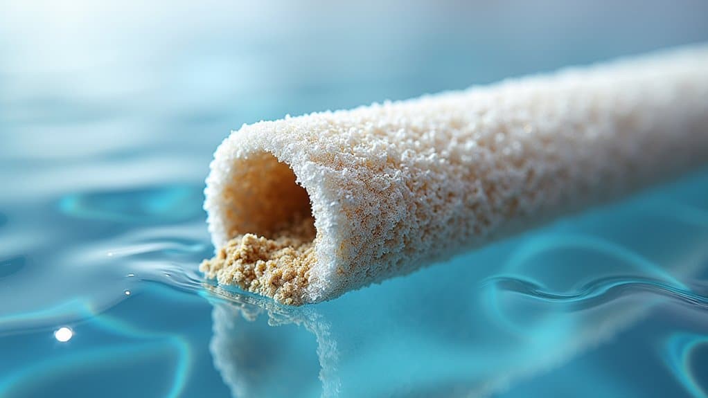 particle trapping through media composition