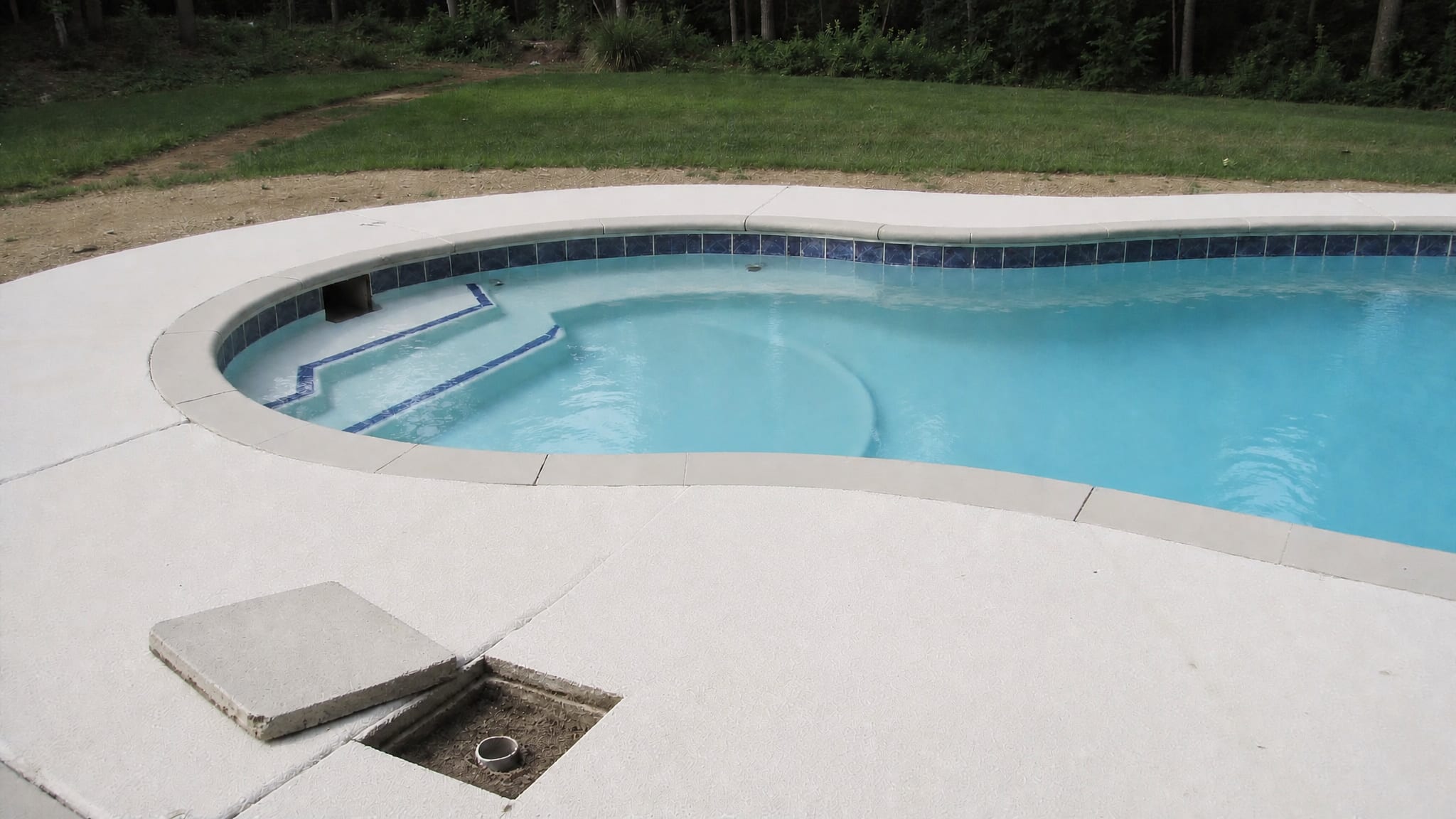 concrete pool pipe leak fix